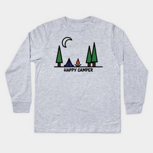 Happy camper Kids Long Sleeve T-Shirt